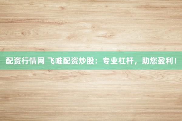 配资行情网 飞唯配资炒股：专业杠杆，助您盈利！