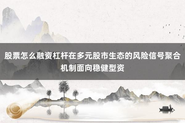 股票怎么融资杠杆在多元股市生态的风险信号聚合机制面向稳健型资